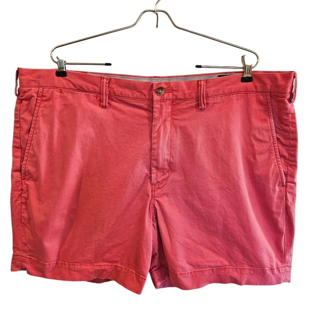 Polo Ralph Lauren Mens Stretch Straight Fit Chino Shorts Coral Salmon Pink